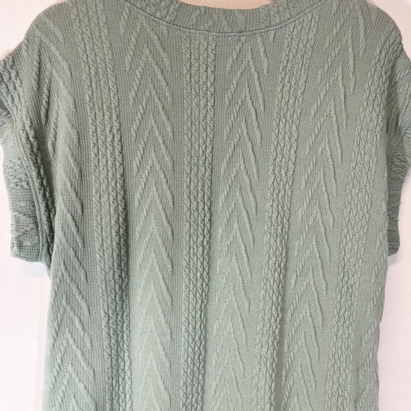 NWT Cherish Sweater Detailed Sage Cable Knit Look Sheath Dress Size Large - Picture 5 of 8